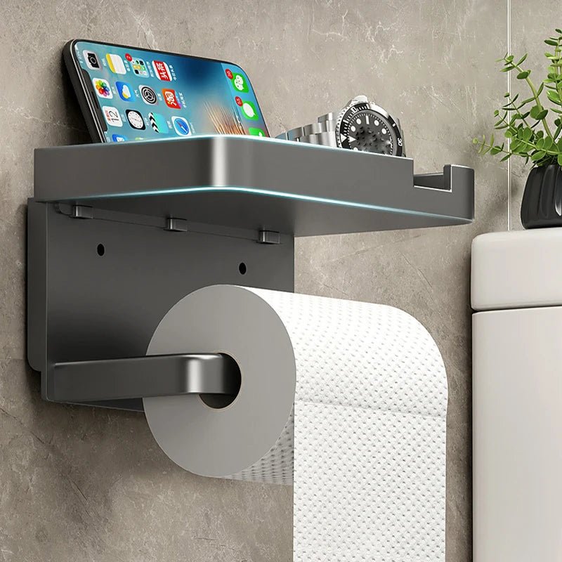 Toilet Paper Holder with Phone Shelf - Australian Wade