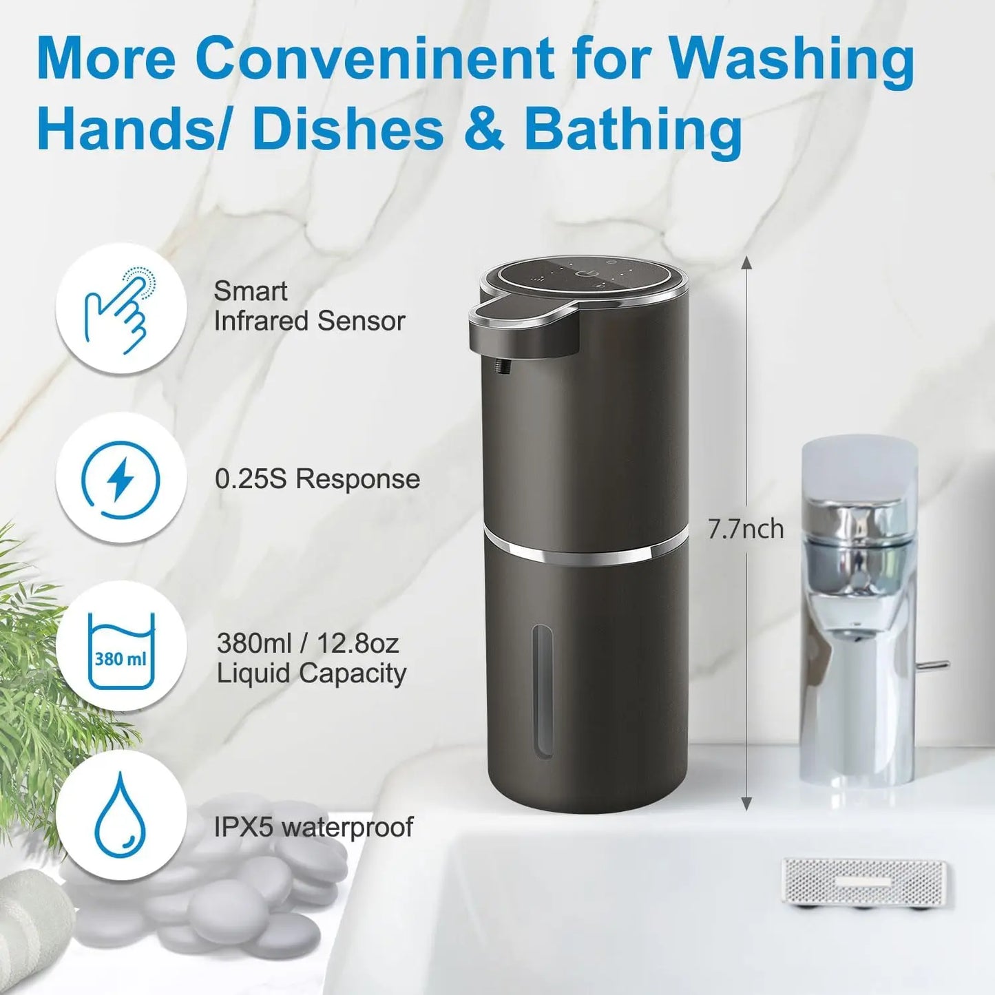 Automatic Touchless Foam Soap Dispenser (Rechargeable)