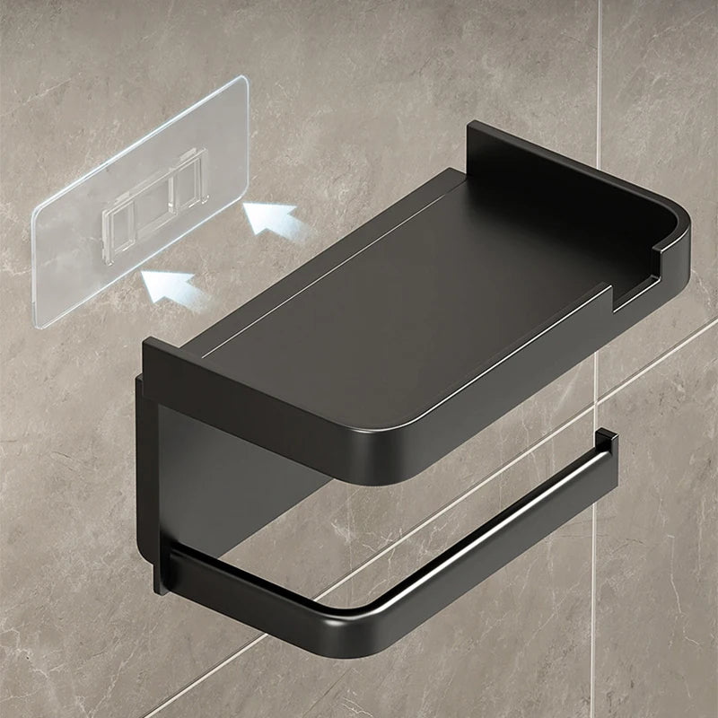 Toilet Paper Holder with Phone Shelf