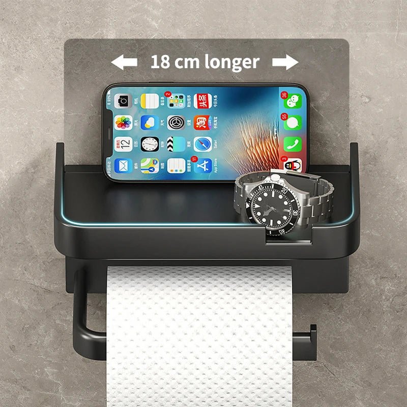 Toilet Paper Holder with Phone Shelf - Australian Wade